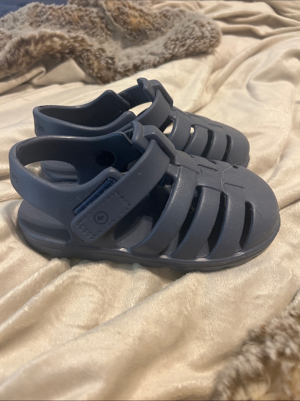 Stride Rite Kids Closed-Toe Sandals — Charcoal Grey/Blue